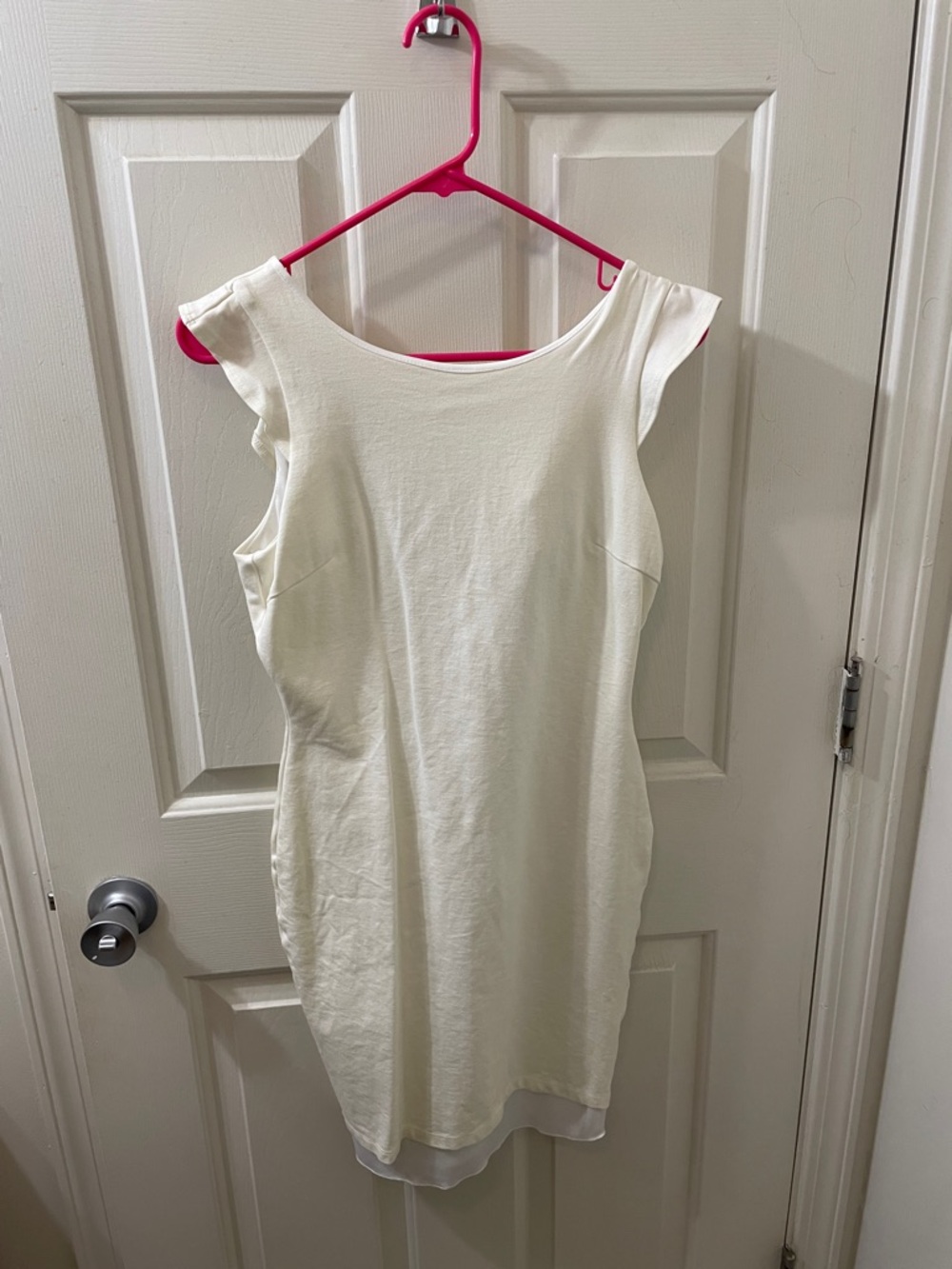 Lulu's Cream Sleeveless Sheath Dress